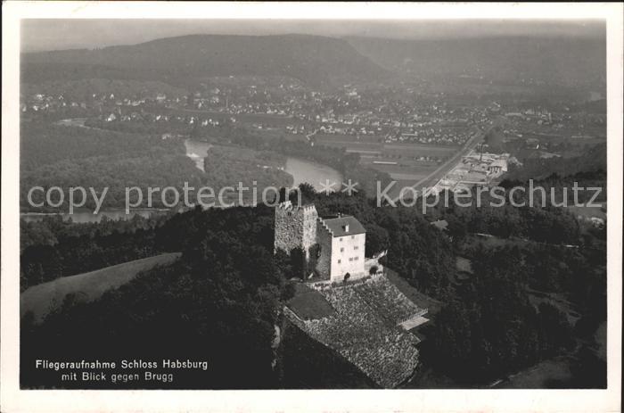 11777280 Brugg AG Photographie aérienne du château des Habsbourg Brugg AG