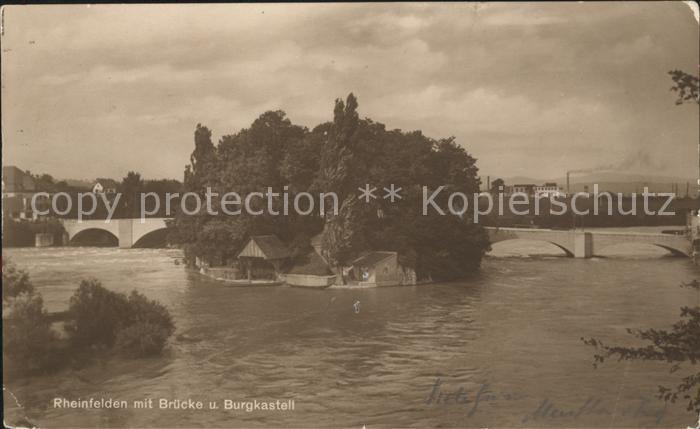 11777286 Rheinfelden AG Rheinbruecke avec château fort de Rheinfelden