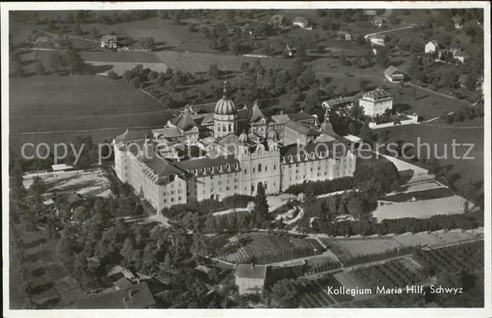 11853385 Schwyz Kollegium Maria Hilf Fliegeraufnahme Schwyz