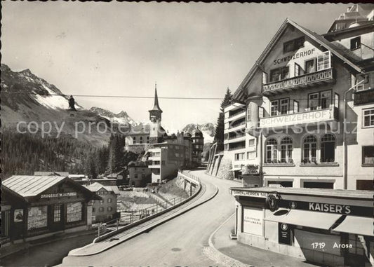 11853589 Arosa GR Quartier du village avec l'hôtel Schweizerhof Arosa GR