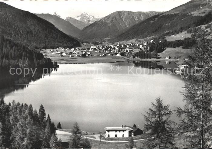 11846638 Davos GR avec le lac de Davos et le Tinzenhorn Davos Platz