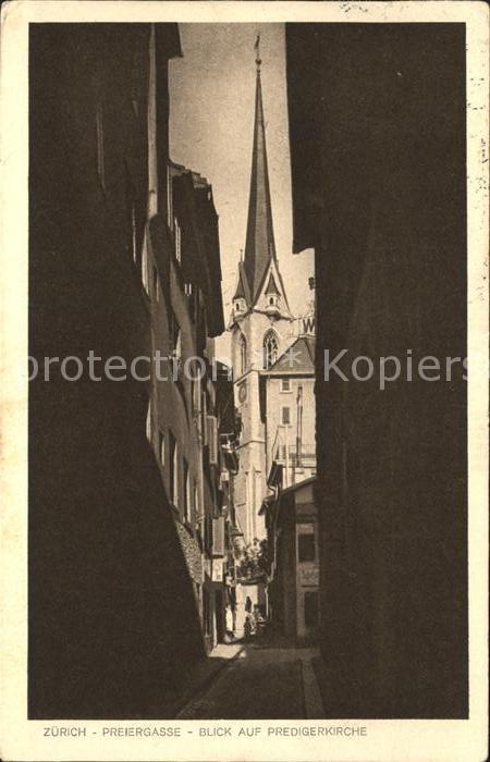 11846710 Zurich Preiergasse avec Predigerkirche Zuerich