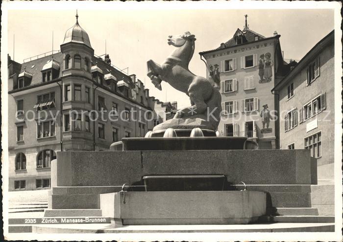 11847000 Zurich Fontaine Manesse Zurich