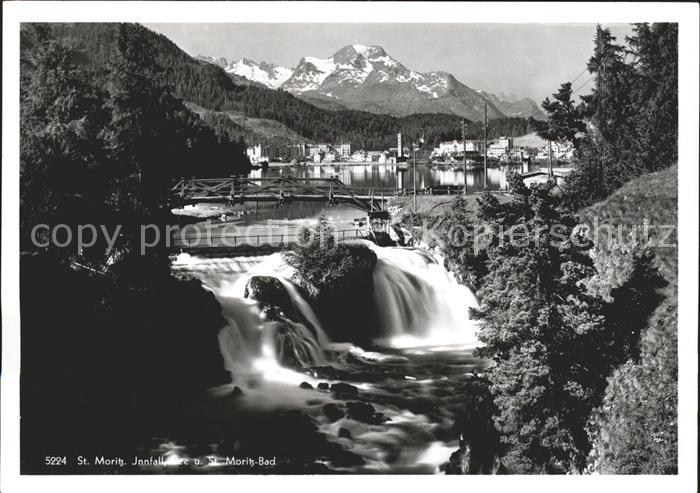 11847171 St Moritz GR avec lac Innfall et St Moritz Bad St. Moritz