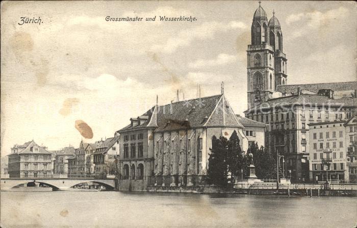 11848746 Zuerich ZH Grossmuenster Water Church Zuerich