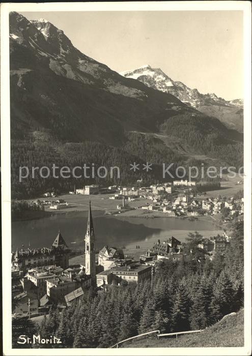 11848951 St Moritz GR Vue sur la ville de Saint-Moritz