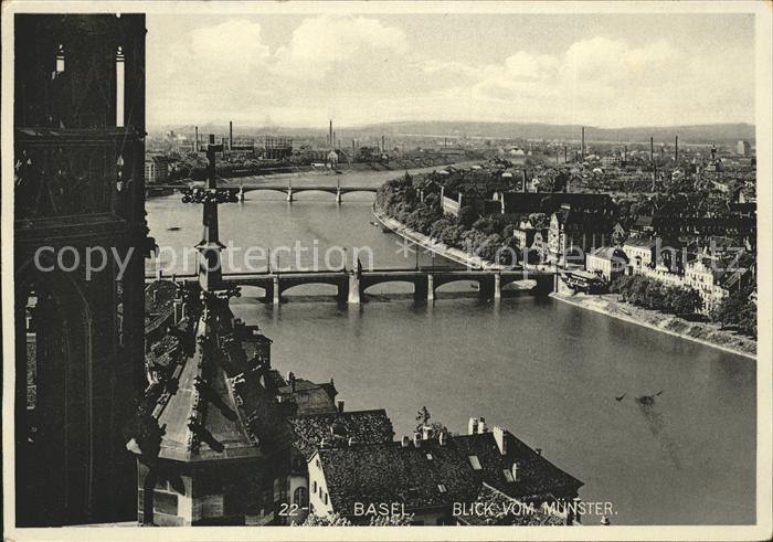 11849173 Bâle BS Vue depuis. Ponts de Münster Bâle BS