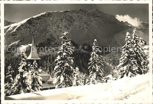 11849261 Arosa GR Église de Schafruecken Neuschnee Arosa