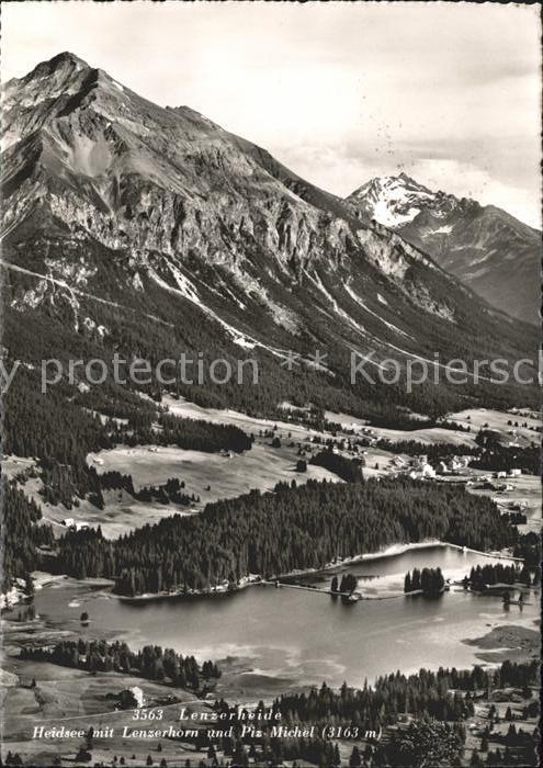 11850942 Lenzerheide Chur Fliegeraufnahme Heidsee Lenzerhorn Pizz-Michel Lenzerh