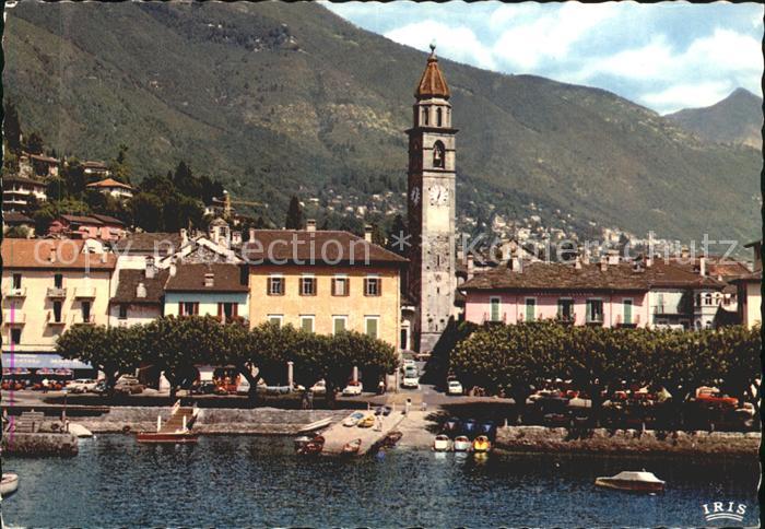 11856312 Ascona TI Vue sur la ville avec l'église d'Ascona