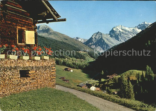 11856696 Davos GR Sertigtal mit MIttagshorn Plattenhorn und Hochducan Davos Plat