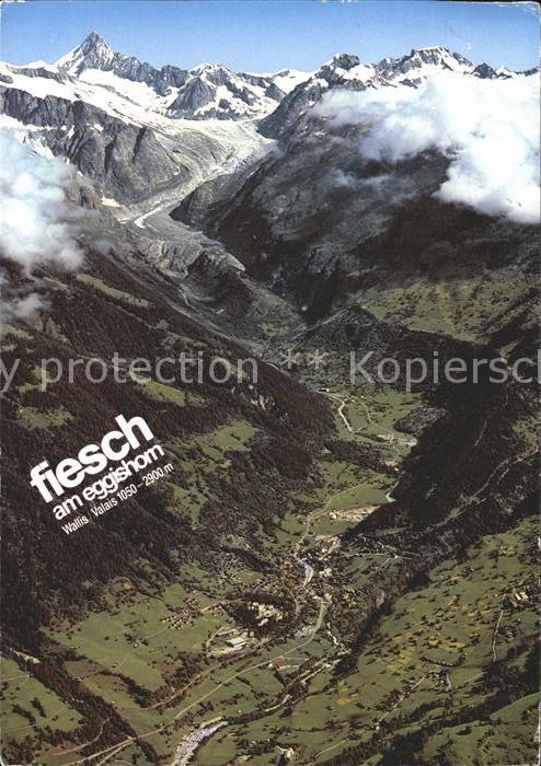 11852238 Fiesch am Eggishoren Fliegeraufnahme Fiesch