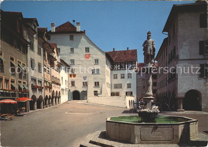 11852304 Wil SG Hofplatz Brunnen Wil SG