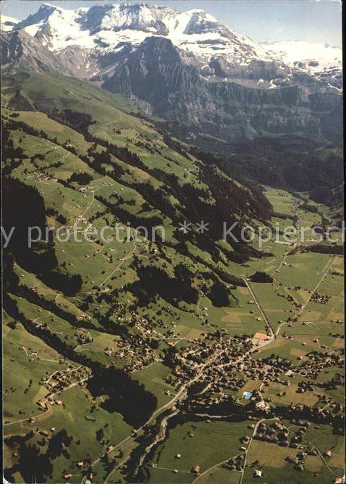 11852433 Lenk Simmental mit Wildstrubel Fliegeraufnahme Lenk im Simmental