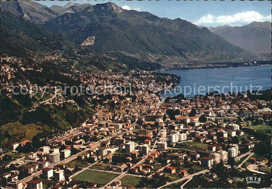 11852718 Solduno Fliegeraufnahme mit Lago Maggiore Solduno