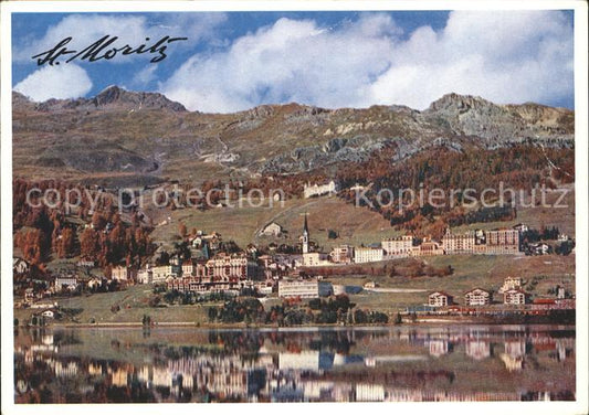 11852737 St Moritz GR avec Corviglia et Piz Nair St. Moritz