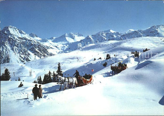 11866950 Arosa GR Arlenwald Schlitteda traîneau tiré par des chevaux Arosa