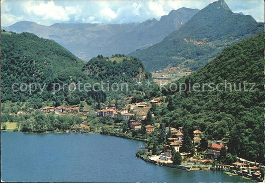 11867055 Figino Fliegeraufnahme Lago di Lugano Figino