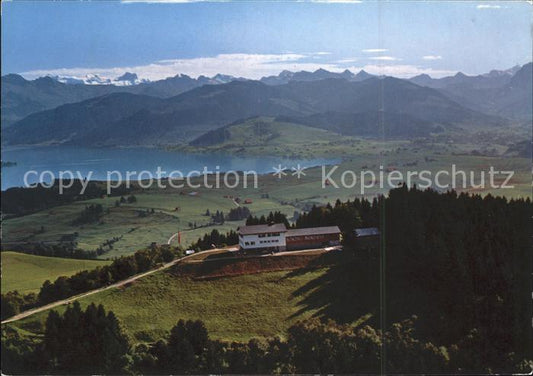 11867190 Sihlsee SZ Blick vom Etzel Berghaus Fliegeraufnahme Einsiedeln