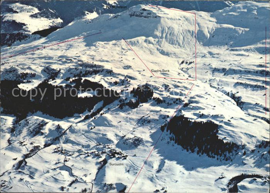 11870545 Piz Mundaun Fliegeraufnahme Skigebiet Piz Mundaun