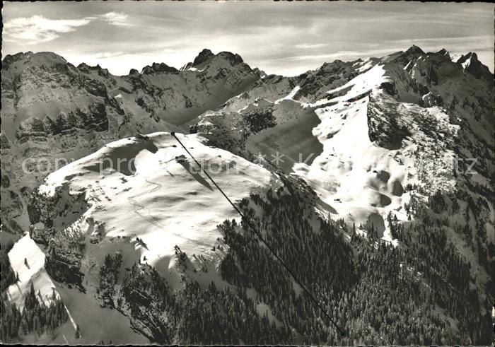 11870824 Ebenalp Fliegeraufnahme mit Schaefler Saentis und Altmann Ebenalp