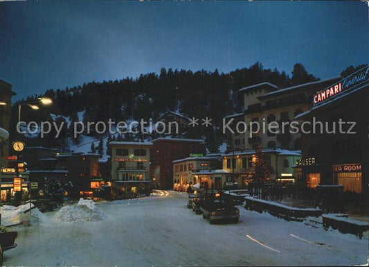 11870984 St Moritz GR Quartier du village la nuit St. Moritz