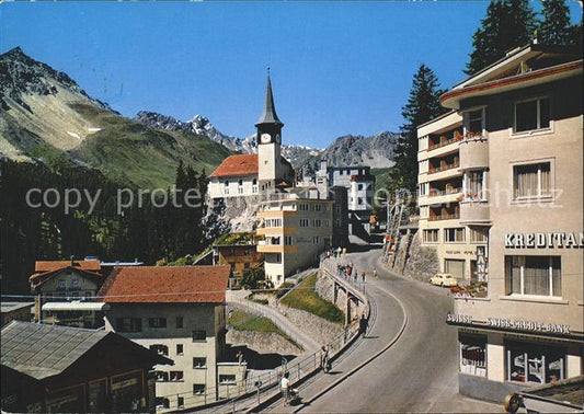 11871332 Arosa GR Dorfstrasse Église Banque Arosa