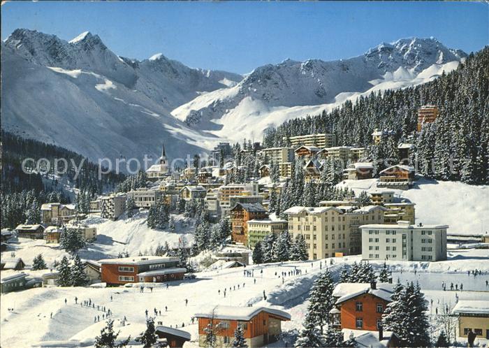 11871495 Arosa GR Village skieurs Arosa