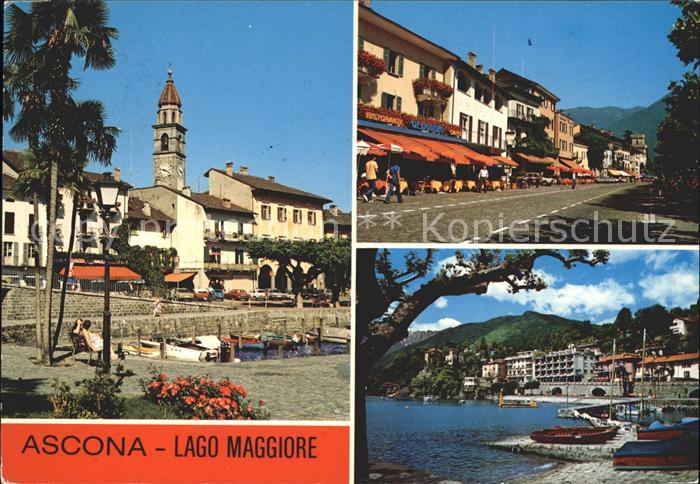 11865249 Ascona TI Hafen und Strassenpartie Teilansichten Ascona