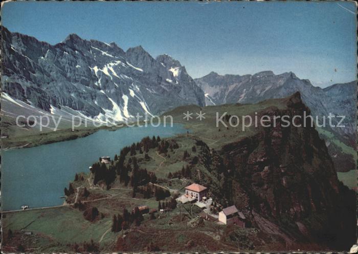 11865670 Engelberg OW Hotel Truebsee mit Juchlipass Fliegeraufnahme Engelberg