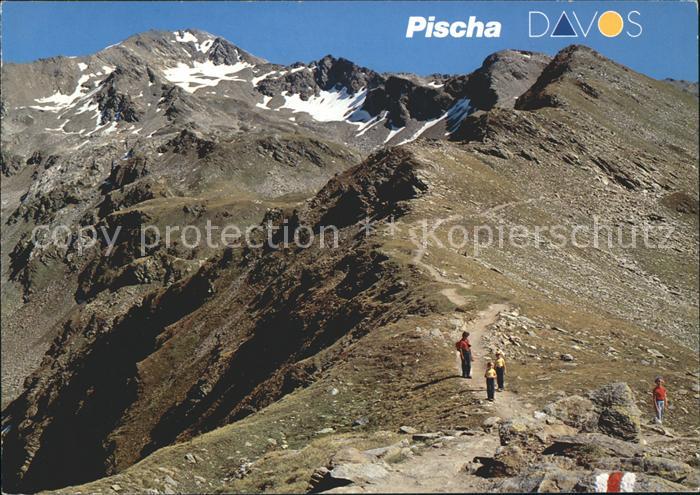 11865771 Davos GR Wanderweg Pischa Huereli mit Pischahorn Davos Platz