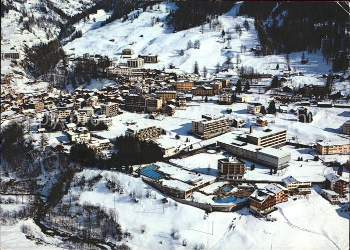 11851655 Leukerbad Fliegeraufnahme Loeche les Bains Thermalbaeder  Leukerbad