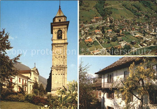 11851731 Gordola Photo aérienne de l'église de Gordola