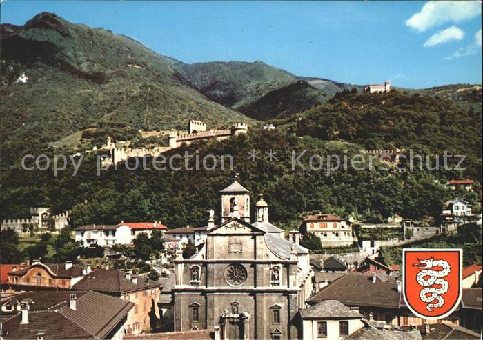 11852145 Bellinzona Vue sur la ville Château Église Bellinzona