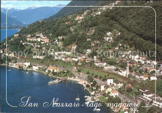 11875081 San Nazzaro Lago Maggiore Fliegeraufnahme S. Nazzaro