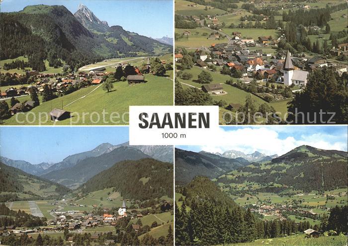 11875364 saanen mit Rueblihorn und Rellerli Fliegeraufnahme Saanen