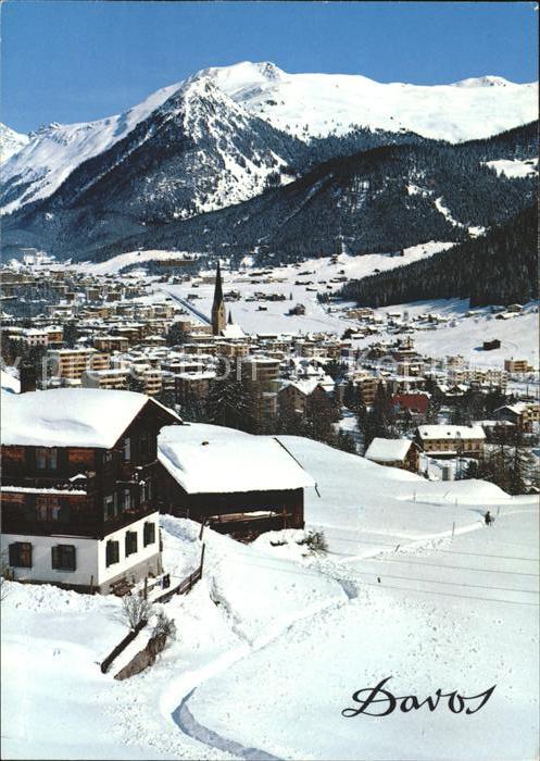 11877304 Davos GR avec Seehorn et Pischa Davos Platz