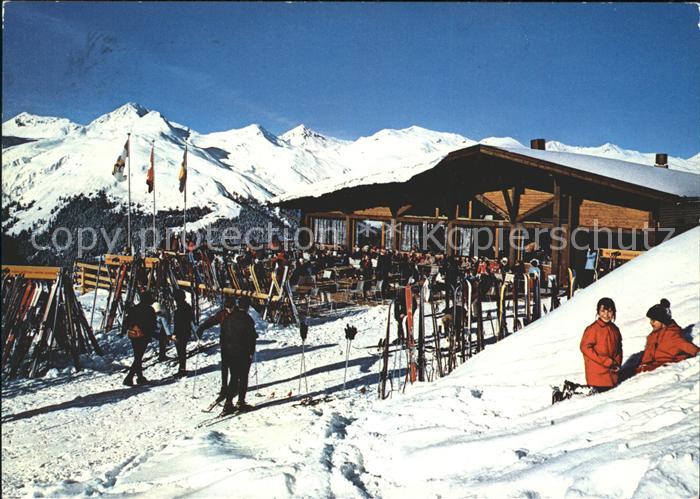 11877420 Davos GR Chemin de fer de montagne Rinerhorn avec restaurant de montagne Jatzmeder Davos Platz