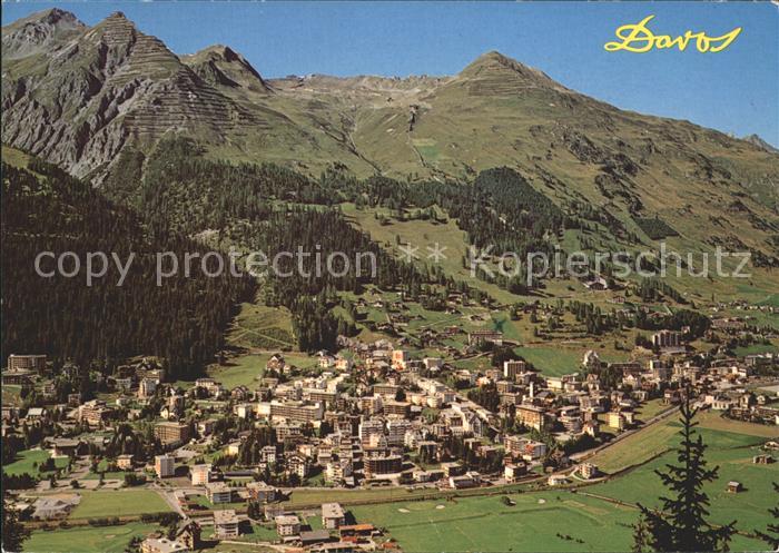 11877460 Davos GR Quartier anglais et village de Davos avec Schiahorn Weissfluhjoch Da