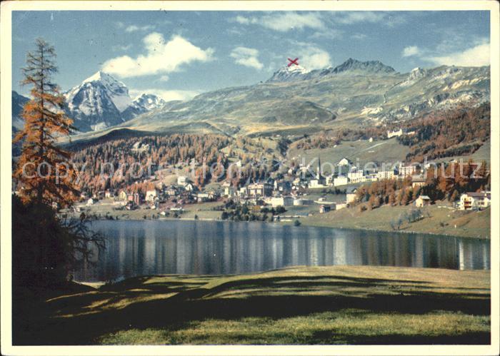 11880268 St Moritz GR avec Piz Julier et Piz Nair St. Moritz