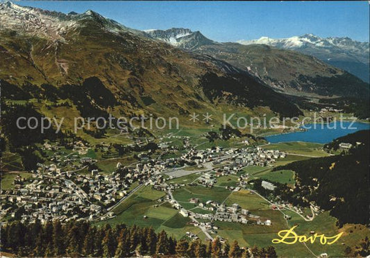 11880318 Davos GR Vue du quartier anglais Davosersee et Wolfgang Davos P