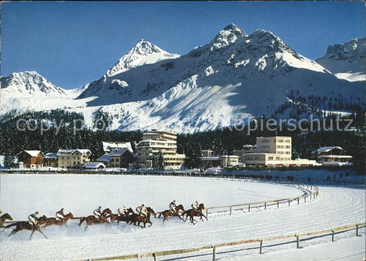 11880615 Arosa GR Course hippique d'hiver sur l'Obersee Arosa