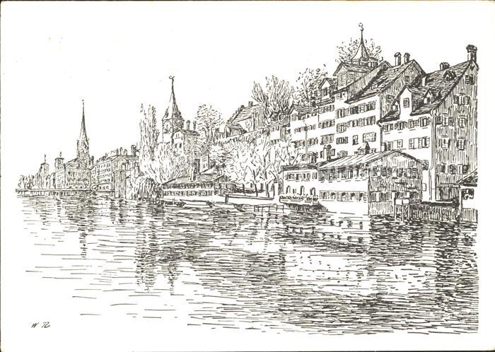 11879040 Carte d'artiste Zuerich ZH Schipfe Zuerich