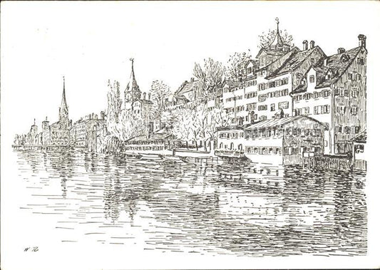 11879040 Carte d'artiste Zuerich ZH Schipfe Zuerich