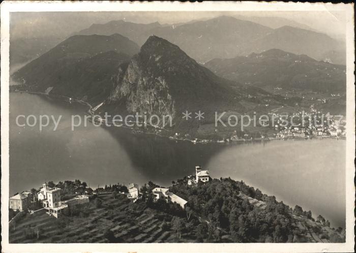 11879066 Monte Bre Lugano Fliegeraufnahme Monte Bre Lugano