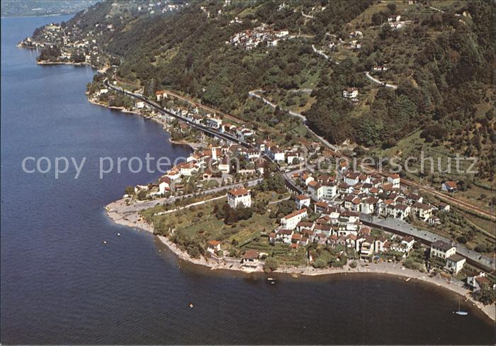 11879273 Gerra Gambarogno Fliegeraufnahme Lago Maggiore Gerra