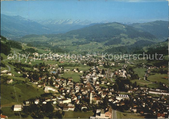 11877974 Ebnat-Kappel Fliegeraufnahme mit Churfirsten Ebnat-Kappel