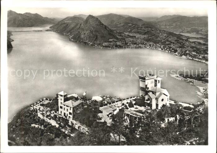 11878314 Monte Bre Lugano Fliegeraufnahme Monte Bre Lugano