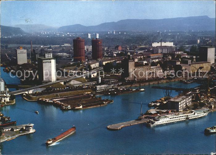 11880961 Kleinhueningen Fliegeraufnahme Hafenbecken I II Rheinhafen Signalstatio