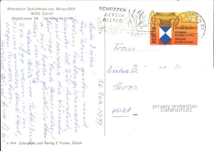 11881045 Zuerich ZH Schulthess Meiss Stift Zuerich maison de retraite